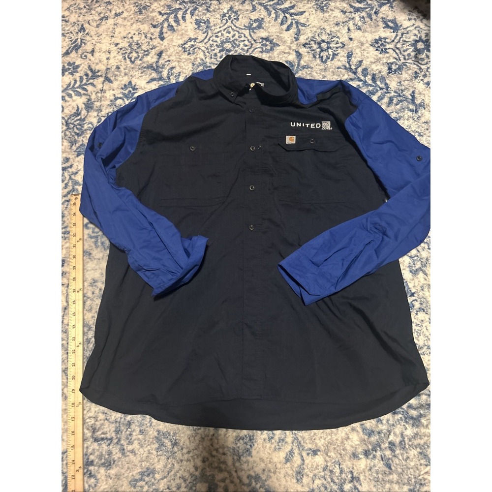 Carhartt Force Work Shirt Mens 2xl Relaxed Fit Short Sleeve Heavy Duty Vented
